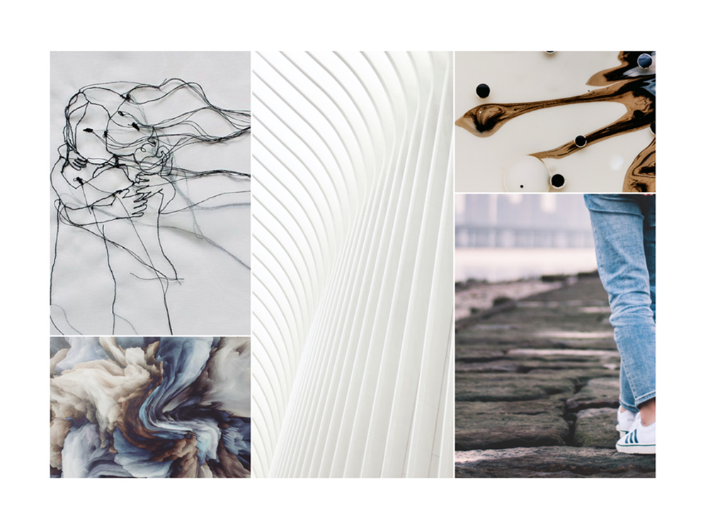 moodboard blauw met wit voor inspiratie